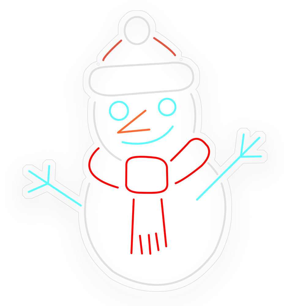 WINTERTON GLOWING SNOWMAN ACRYLIC LIGHT DISPLAY WITH DIMMER CONTROL