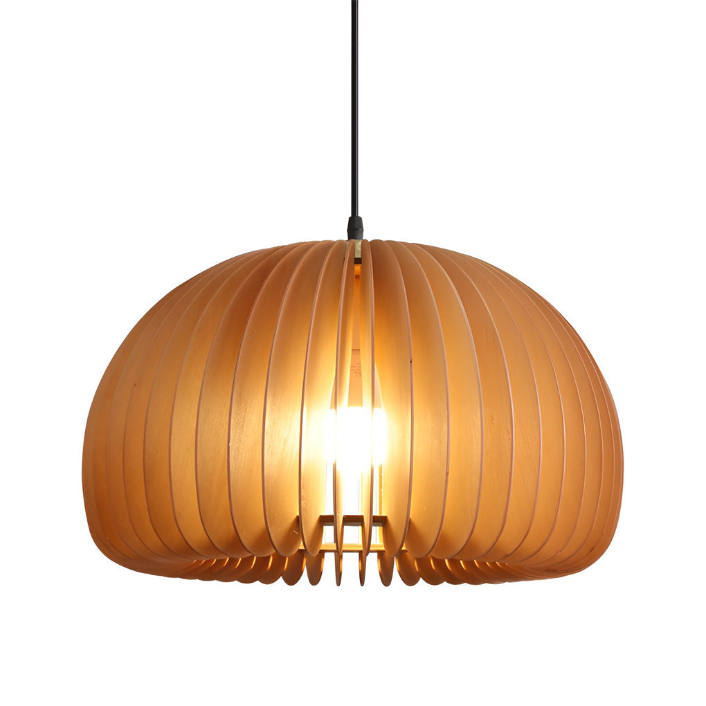 WINTERBOURNE WOODEN PUMPKIN PENDANT LUMINAIRE