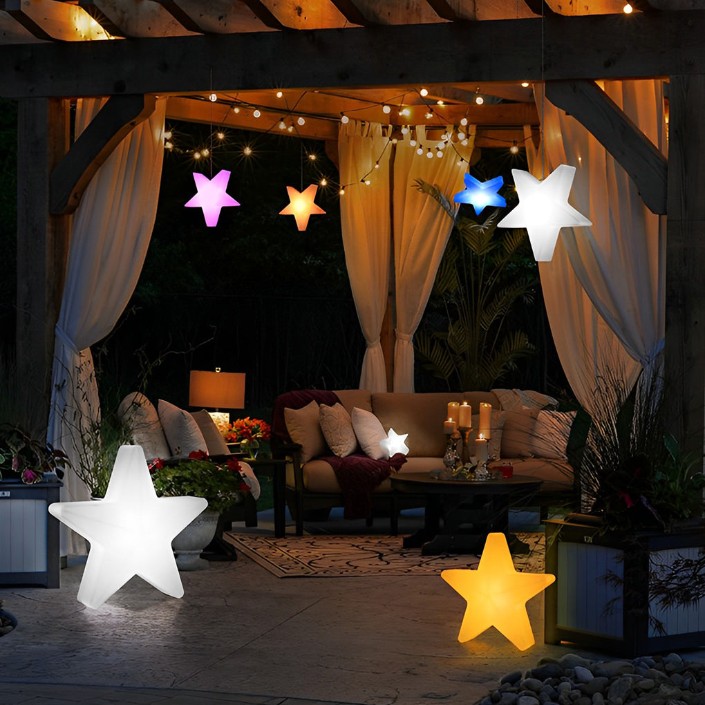 CHARLESTON TWINKLING STAR LED ORNAMENT LIGHTS WITH USB RECHARGE