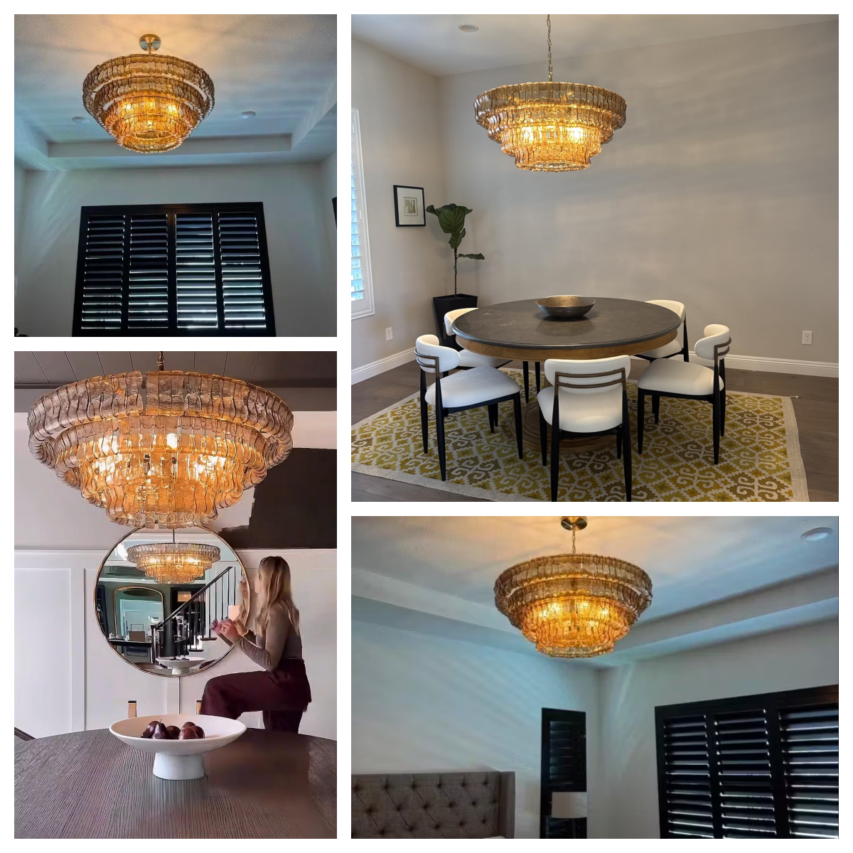 VERONA SMOKE-LACED CIRCULAR LIGHTING FIXTURE