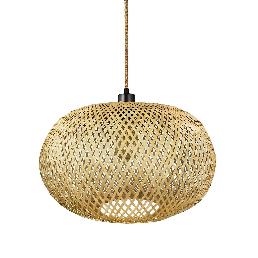 WINDSOR BASKET WEAVE RATTAN PENDANT LIGHT