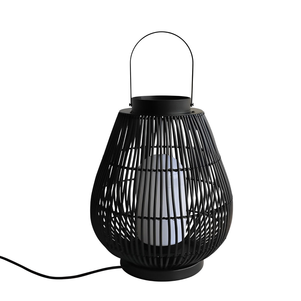 RAVENSDALE CHARCOAL IRON WOVEN E27 OUTDOOR PILLAR LANTERN