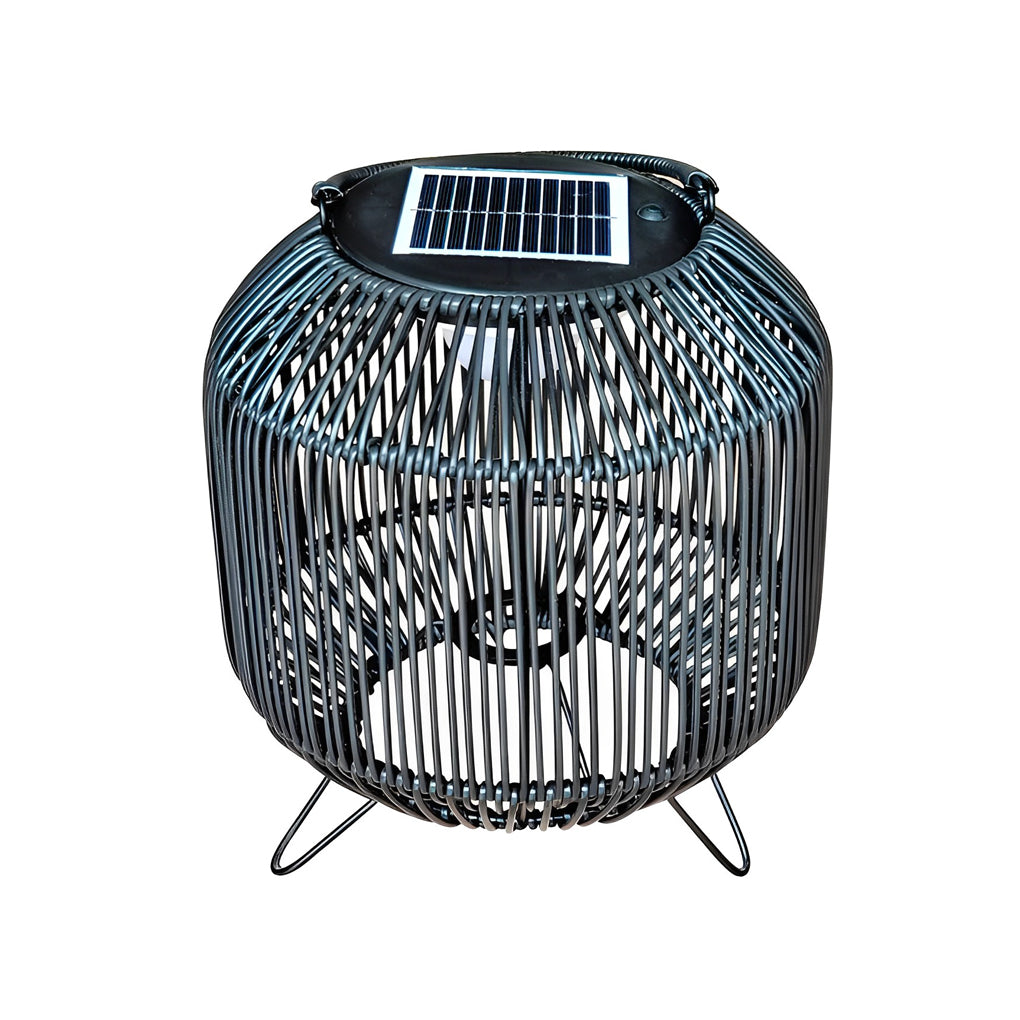 WINTHROP WOVEN SOLAR LANTERN WITH LED GLOW