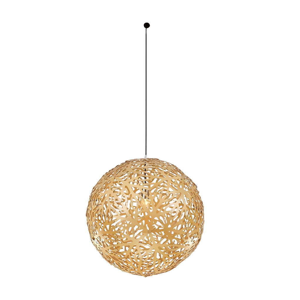 WHIMSY WOODEN ORB LED CHANDELIER
