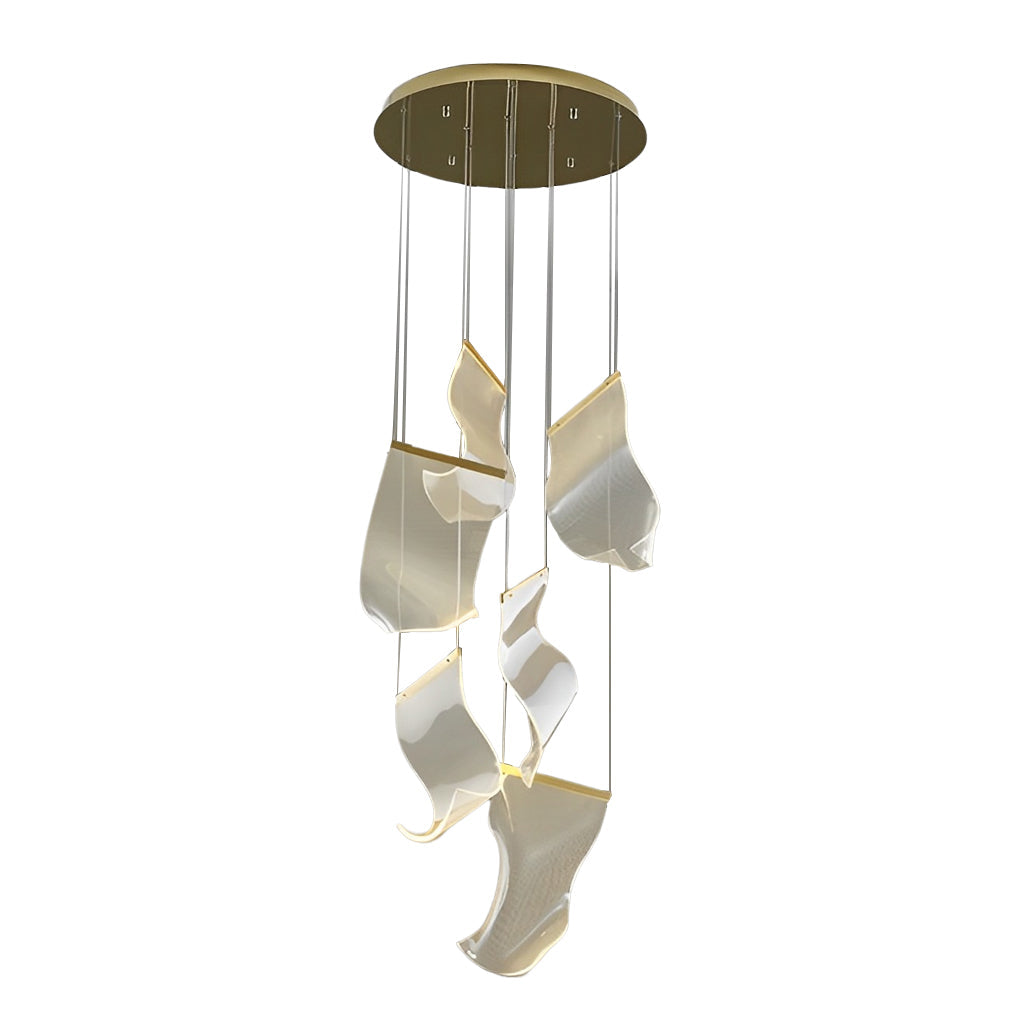 FELSTED CURVATURE ACRYLIC LED CHANDELIER WITH GRADUAL DIMMING
