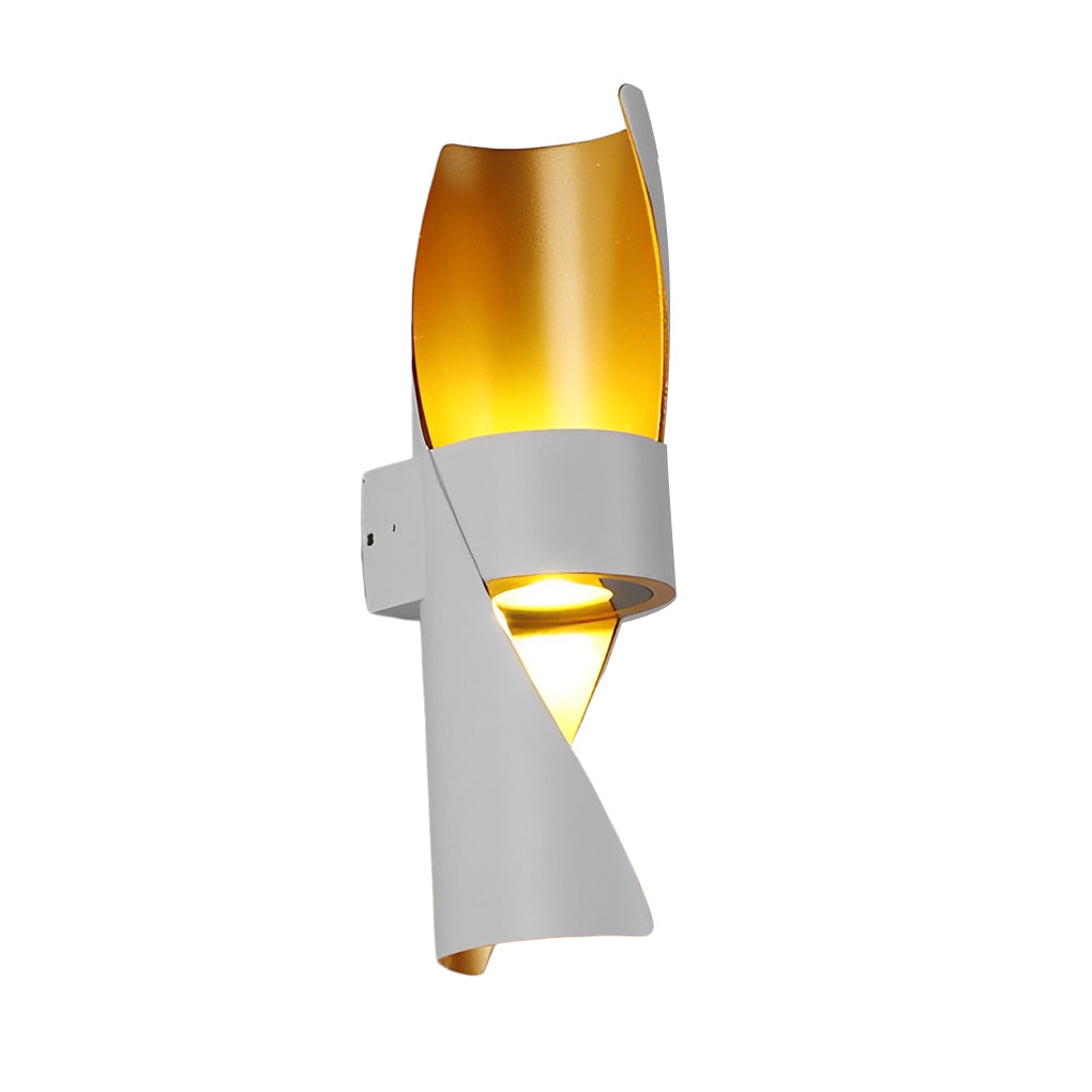 WINDSOR SPIRAL OUTDOOR WALL SCONCE WITH GILT INTERIOR