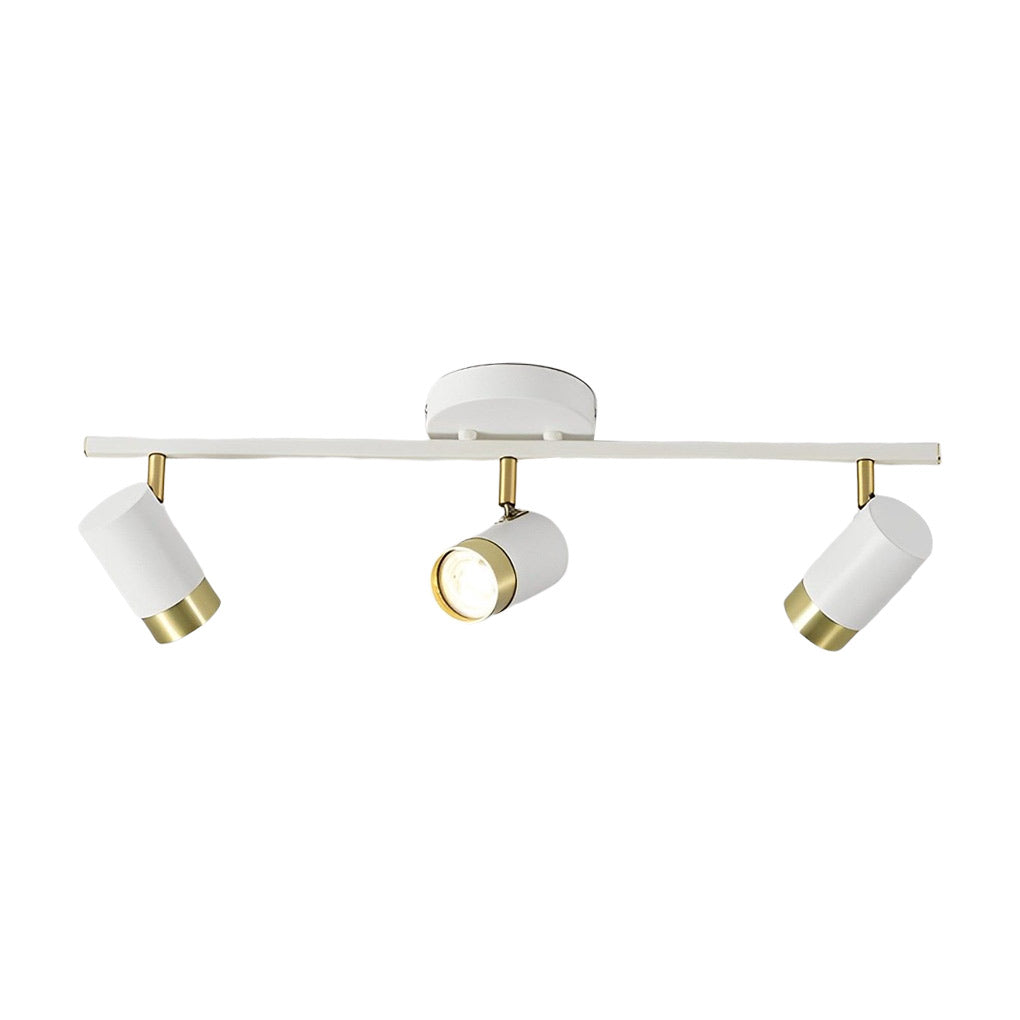 1. **WILLOUGHBY TRIO GU10 LED TRACK SPOTLIGHT** - A sophisticated three-light adjustable spotlight featuring COB technology for focused illumination.

2. **FENWICK QUAD GU10 LED TRACK LIGHT** - A refined four-light surface-mounted spotlight designed for v