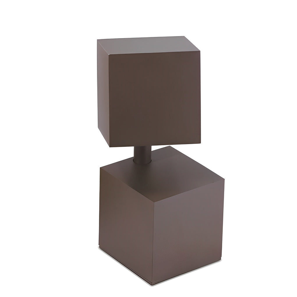 WINTERBOURNE BLACK GEOMETRIC SOLAR GARDEN LANTERN WITH WATERPROOF LED LIGHTING