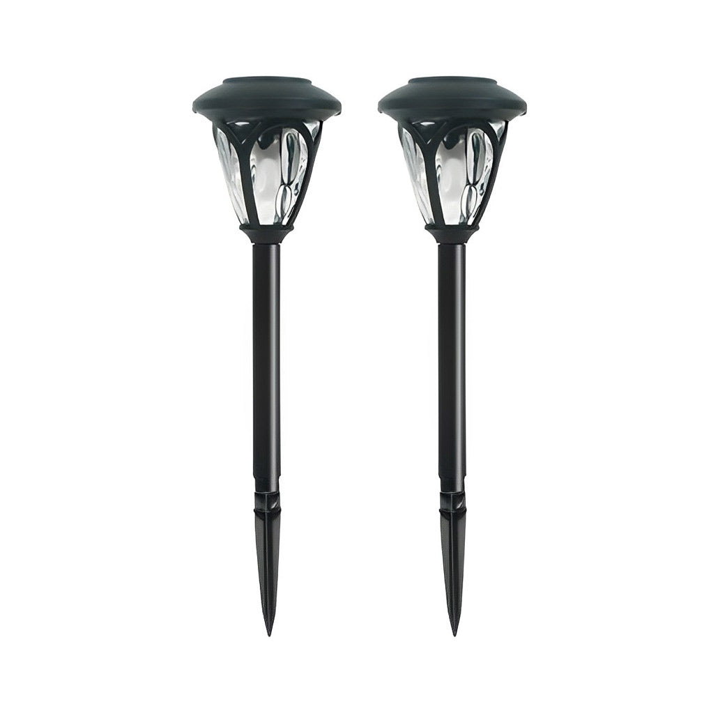 WINDSOR SOLAR GARDEN LANTERNS WITH CHARCOAL HUE GLASS SHADES