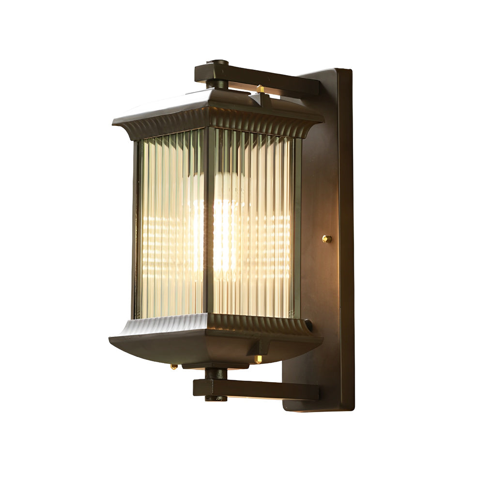 BRACKENBURY RUSTIC GLASS ENCASED OUTDOOR SCONCE