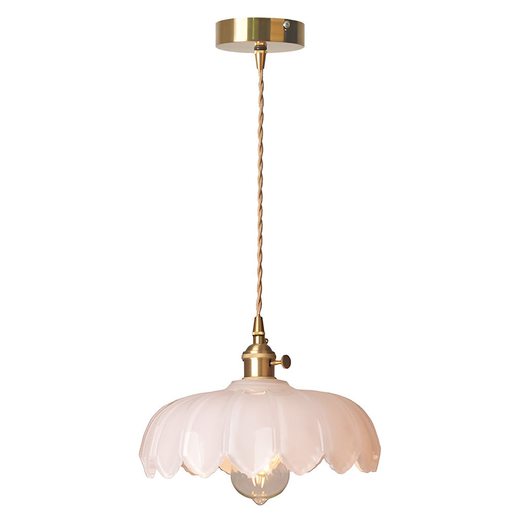 WINDSOR BLOOM GLASS AND BRASS HANGING LIGHT