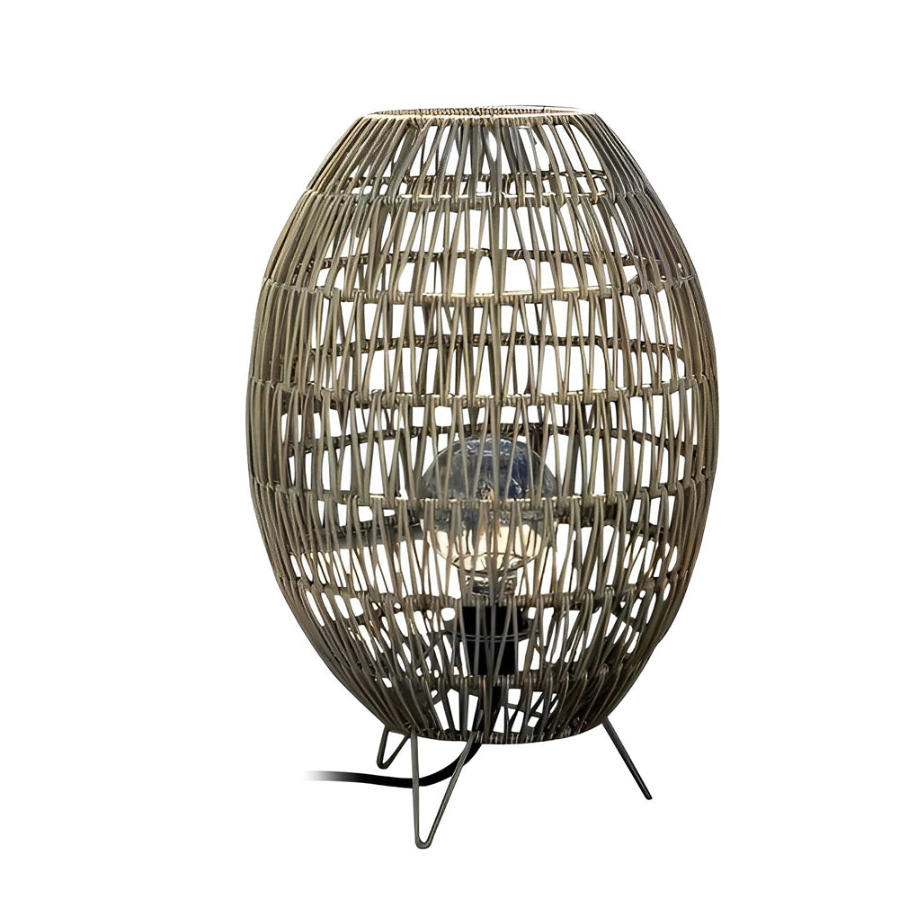 WINTHORPE WOVEN RATTAN OVAL OUTDOOR LANTERN
