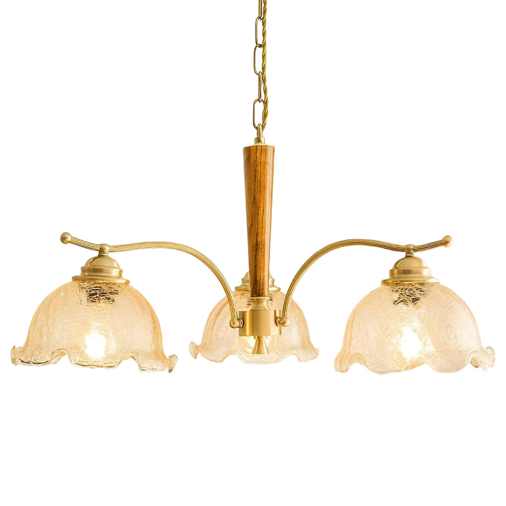 WINTHORPE TRIO CRACKED GLASS CEILING PENDANT