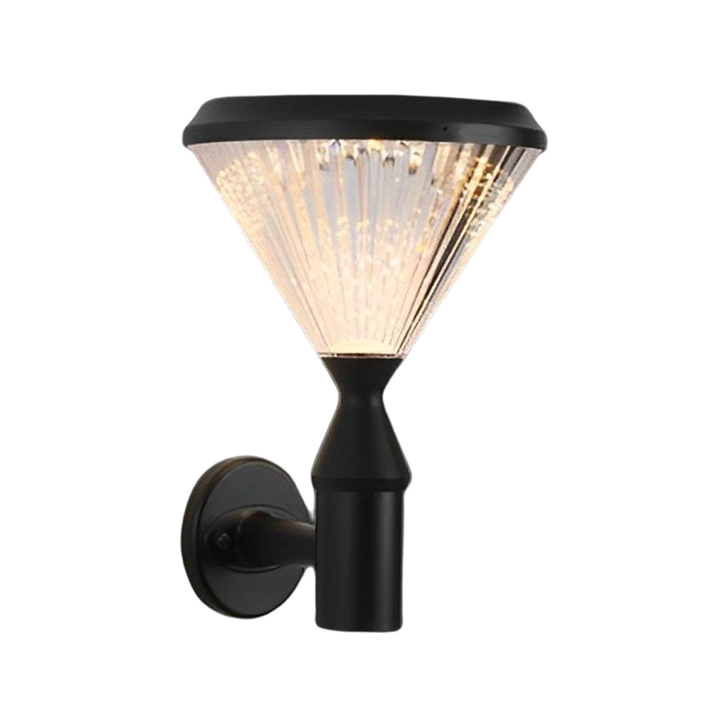 RAVENSCROFT RIBBED SHADE SOLAR GARDEN ORB