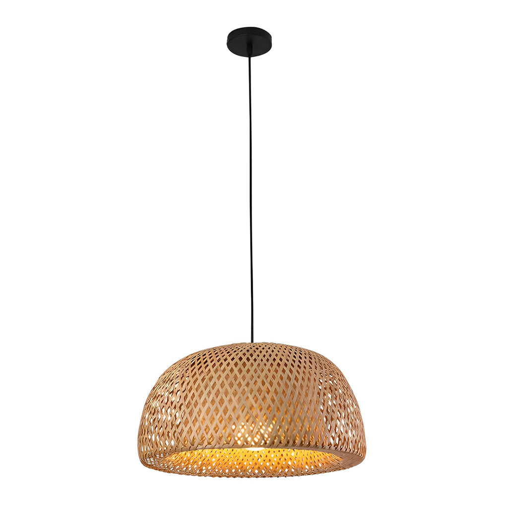 WINTERBOURNE HANDCRAFTED BAMBOO LED CHANDELIER WITH TRIPLE DIMMING