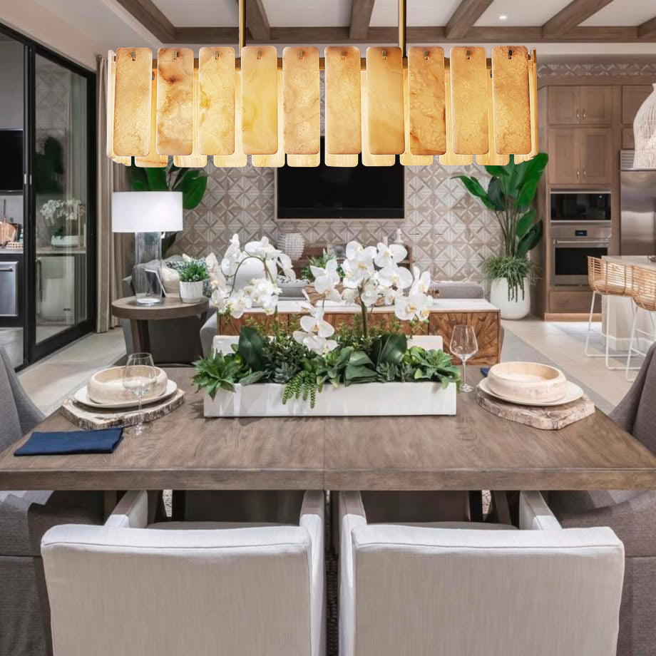 VITTORIA ONYX RECTANGULAR CEILING CHANDELIER