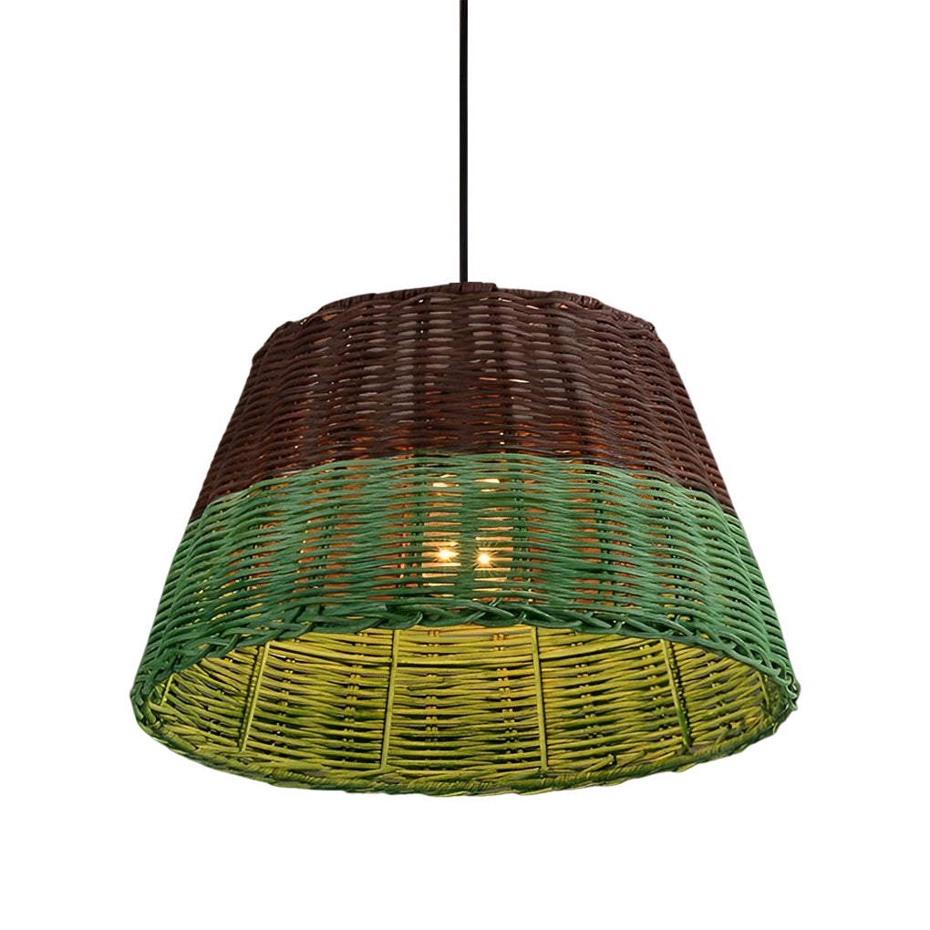 BRAMBLETON WOVEN RATTAN HANGING LIGHTING FIXTURE