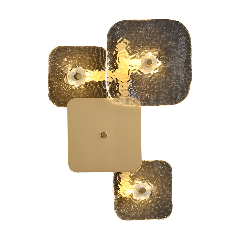 WINTHROP COPPER-FRAMED GLASS SQUARE WALL LIGHT