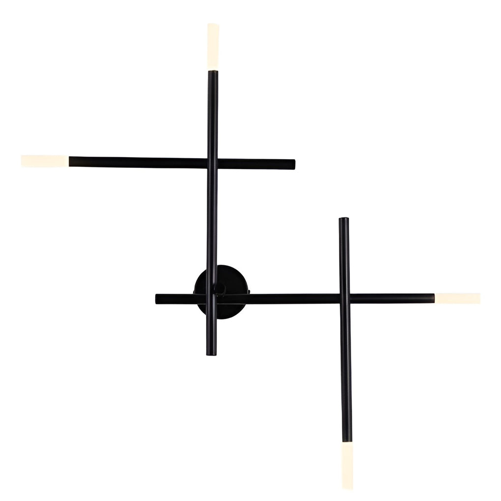 WINTHROPE MODERN LED WALL SCONCE WITH INTRICATE CROSS DESIGN