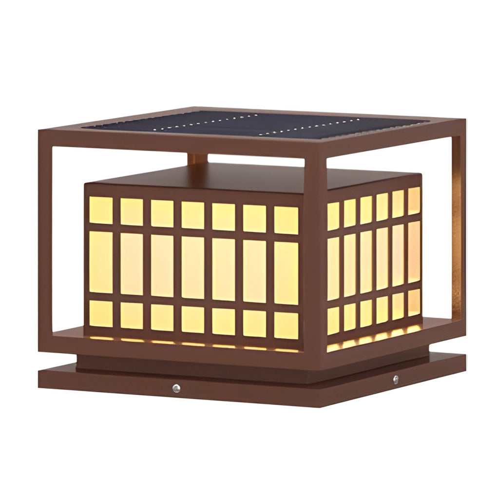 CHATHAM SQUARE LED OUTDOOR PILLAR LIGHTING WITH WATER-RESISTANT DESIGN
