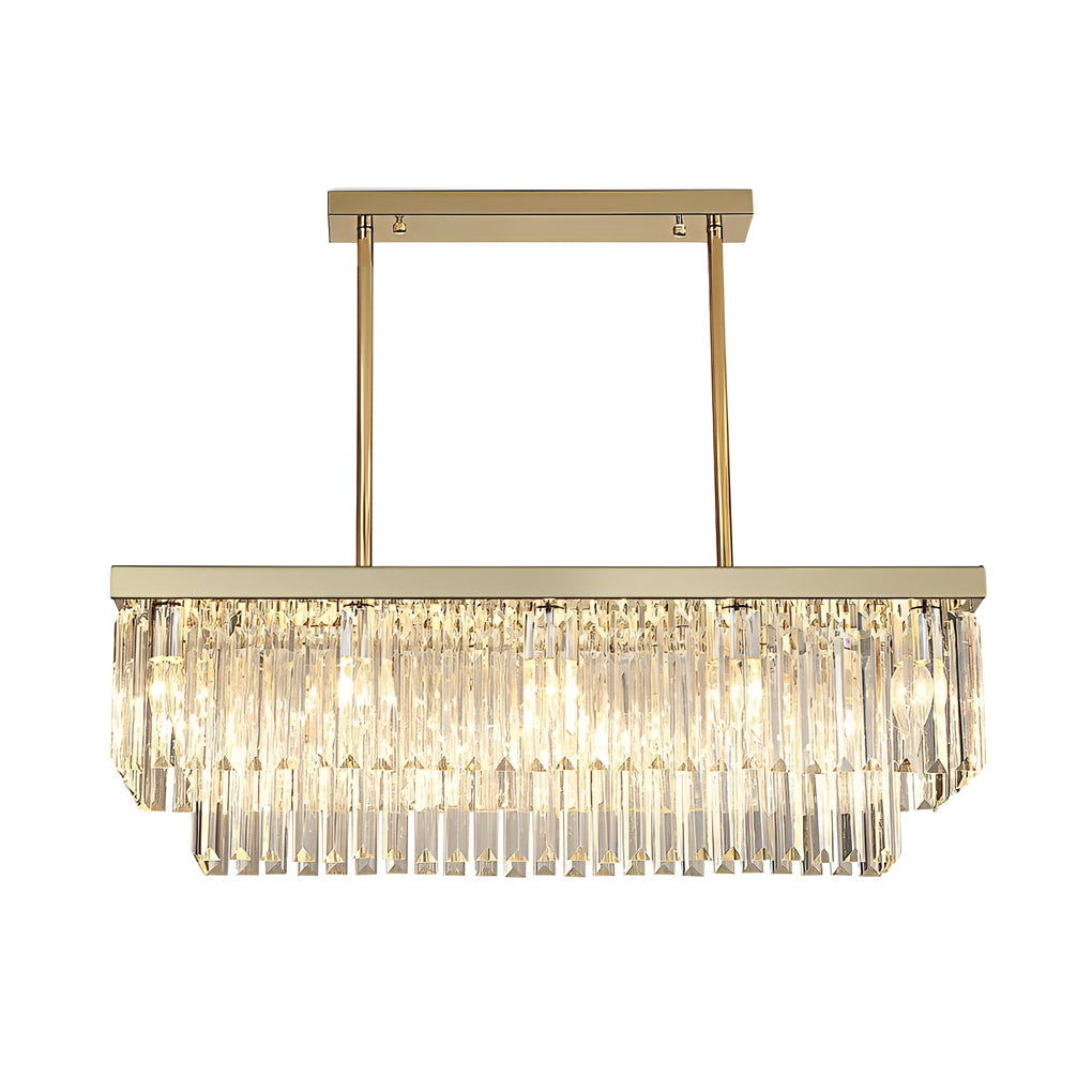 WINDSOR CRYSTAL RECTANGULAR DIMMER CHANDELIER