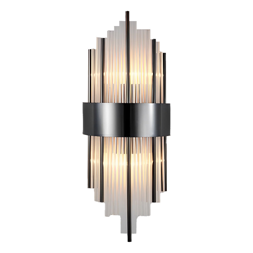 CHARLESTON CRYSTAL TRI-LEVEL DIMMABLE WALL SCONCE