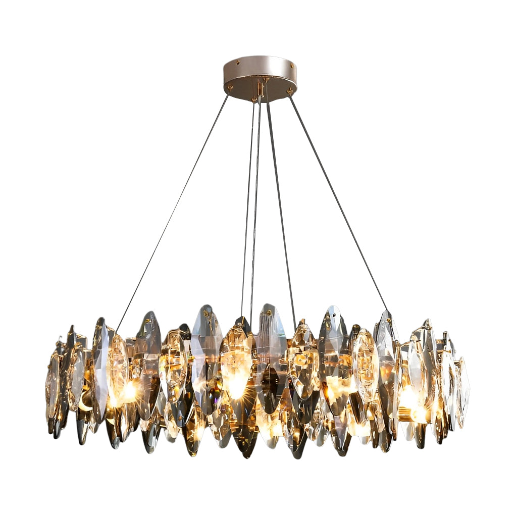 WINDSOR SMOKY CRYSTAL OVAL CHANDELIER