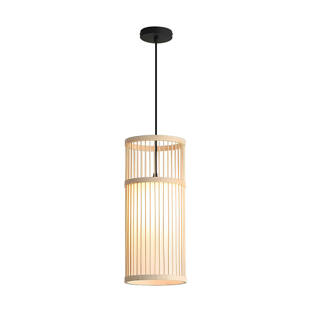 WINTHROP NATURAL BAMBOO WOVEN LED HANGING LAMP