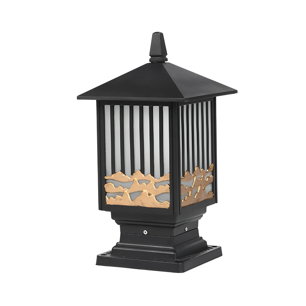BRAMBLETON RUSTIC SOLAR FENCE POST LANTERNS
