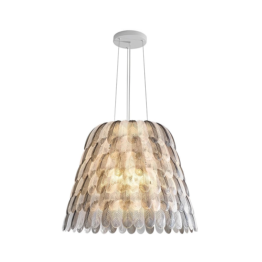 WINTHROP ACRYLIC PLUME TRILOGY CHANDELIER