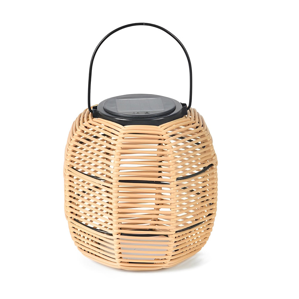 WHITLEY RATTAN-WOVEN SOLAR GARDEN ILLUMINATOR