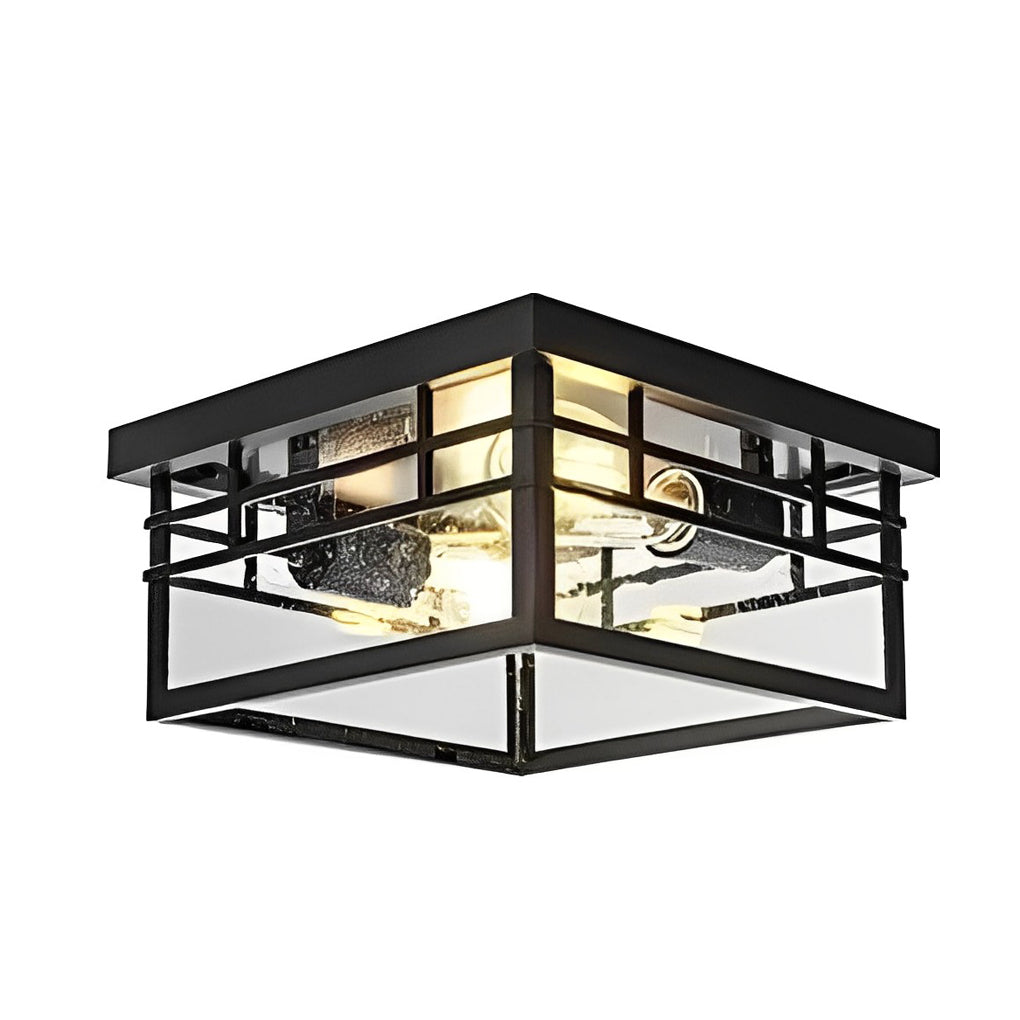 WINDSOR BLACKENED IRON RUSTIC CEILING LANTERN