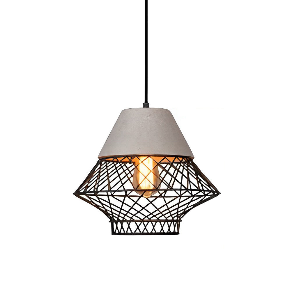 THORNBURY CEMENT-CLAD INDUSTRIAL PENDANT LAMP FOR KITCHEN ISLAND
