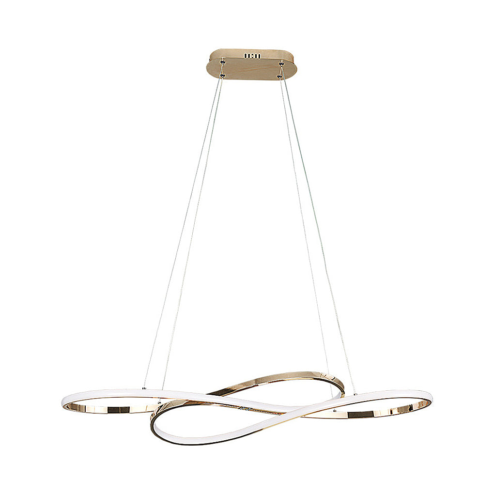 WINDSOR WAVED 8-LOOP DIMMABLE LED CHANDELIER