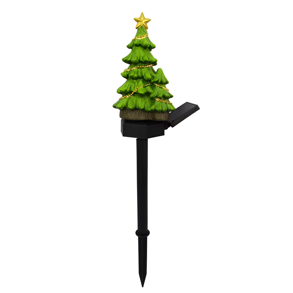 WINTHORPE SOLAR-POWERED RESIN CHRISTMAS TREE GROUND LIGHTS