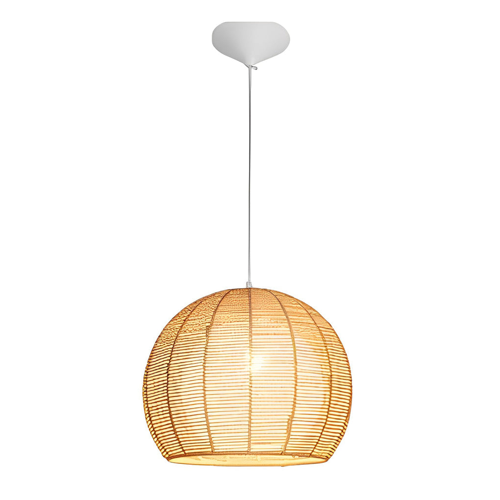WINTHROPE WOVEN RATTAN LED PENDANT LANTERN