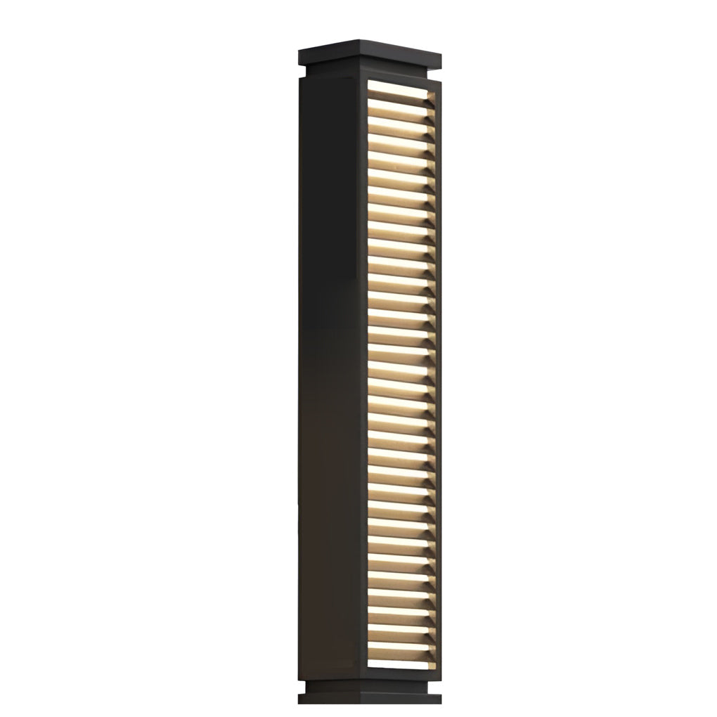 CHARLESTON STAINLESS STEEL LED PATHWAY ILLUMINATOR WITH LOUVERED DESIGN AND WATERPROOF FEATURES