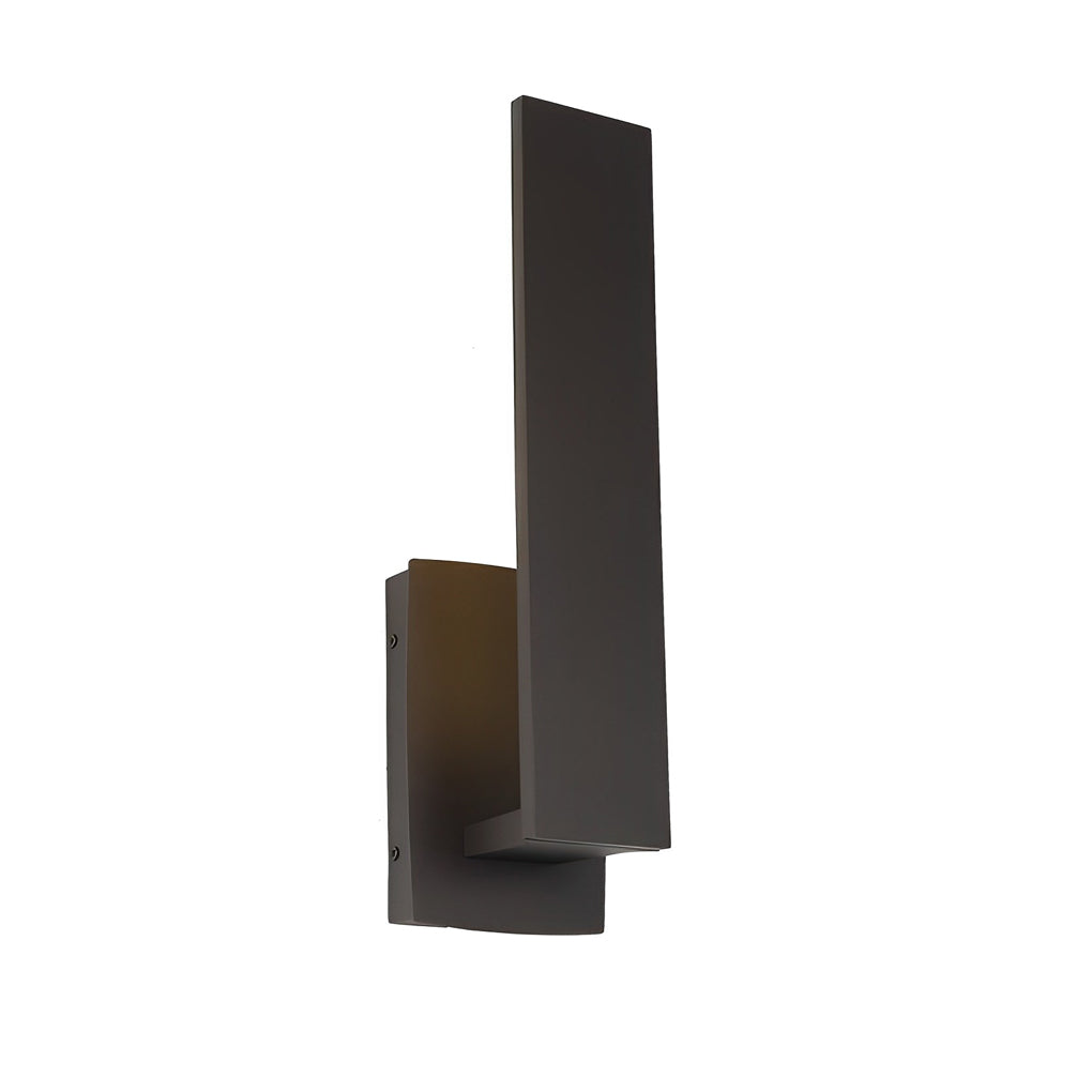 WINTERBOURNE ALUMINUM LED OUTDOOR WALL LANTERN - WATER-RESISTANT MINIMALIST DESIGN IN BLACK FINISH