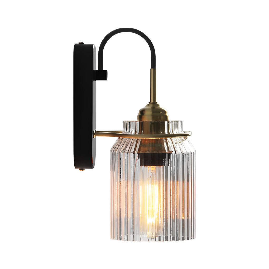 WINTHROP WAVY GLASS WALL SCONCE WITH LED ILLUMINATION