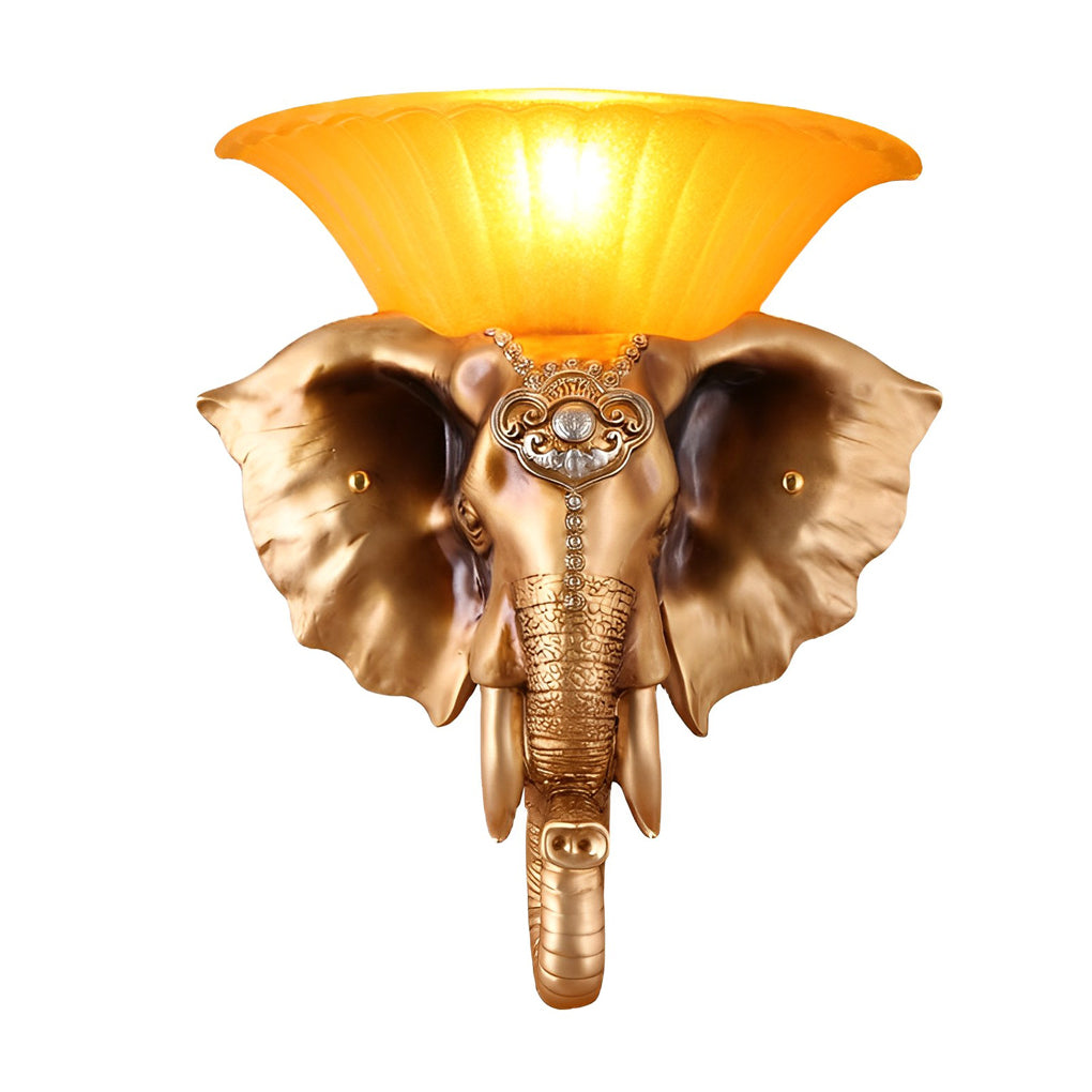 WINDSOR TRUNKED ELEPHANT WALL LANTERN
