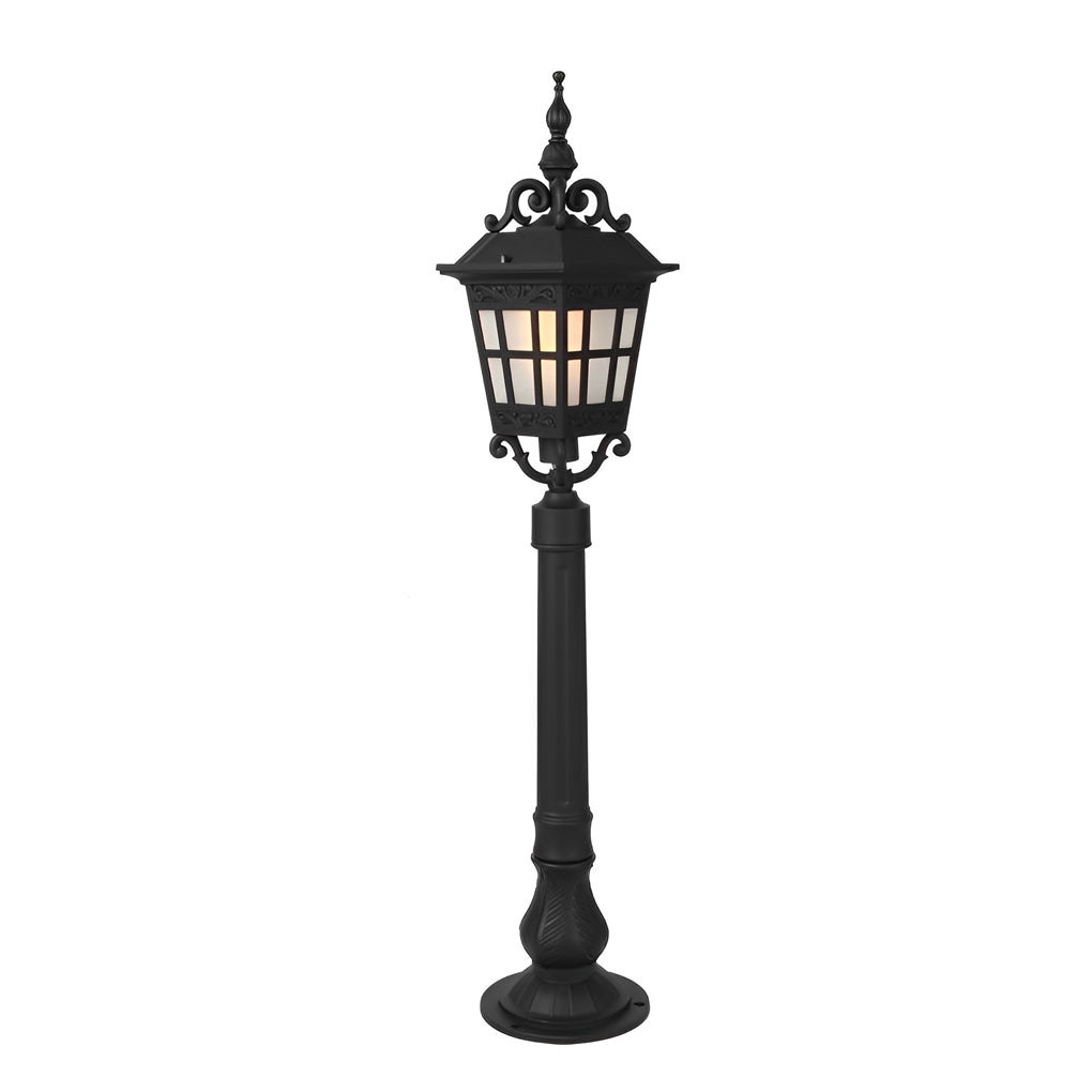 WINDSOR GARDEN ALUMINUM GLASS LANTERN POST