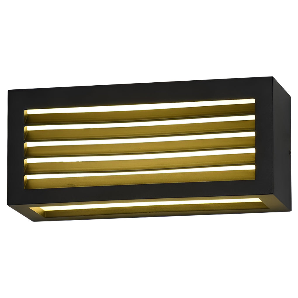 WINCHESTER RECTANGULAR OUTDOOR LED WALL LIGHTING IN BLACK FINISH