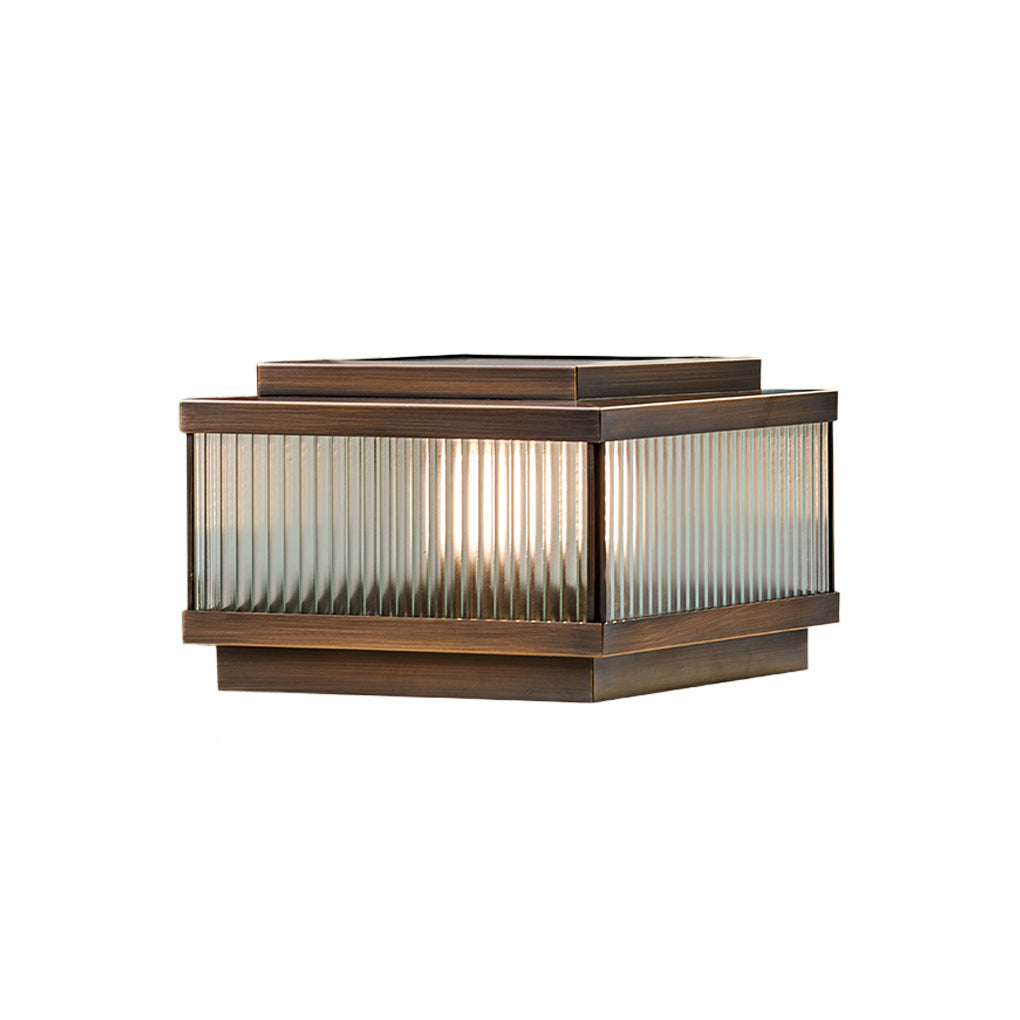 WINTHROP SOLAR-POWERED SQUARE FENCE LANTERNS WITH TIMING FUNCTION