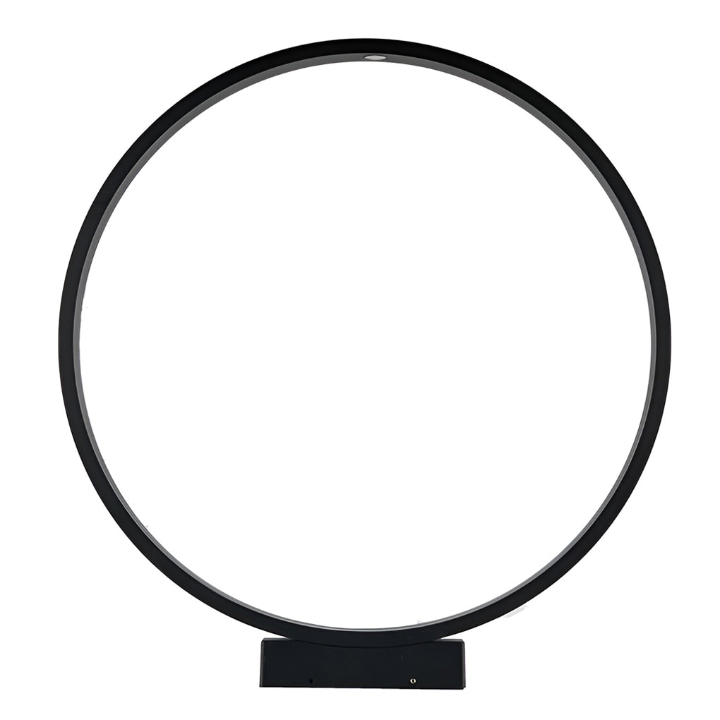 RAVENWOOD CIRCULAR COB PATHWAY LANTERN WITH MODERN BLACK RING ACCENT