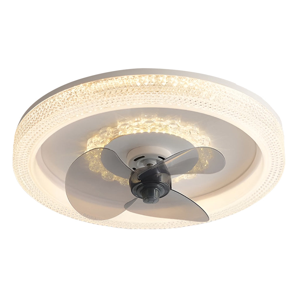 WINTHORPE CIRCULAR LED CEILING FAN WITH VARIABLE BRIGHTNESS AND 360° ROTATION