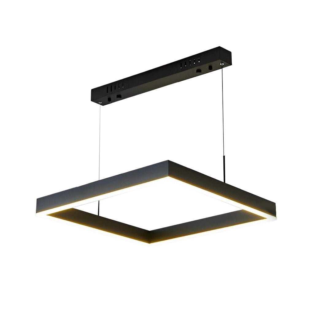 WINTHROP TRIO LAYER DIMMABLE LED SQUARE CHANDELIER WITH REMOTE