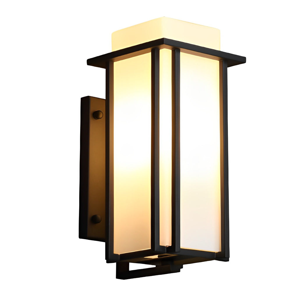 WINTHORPE SQUARE BLACK LED OUTDOOR WALL LIGHTING