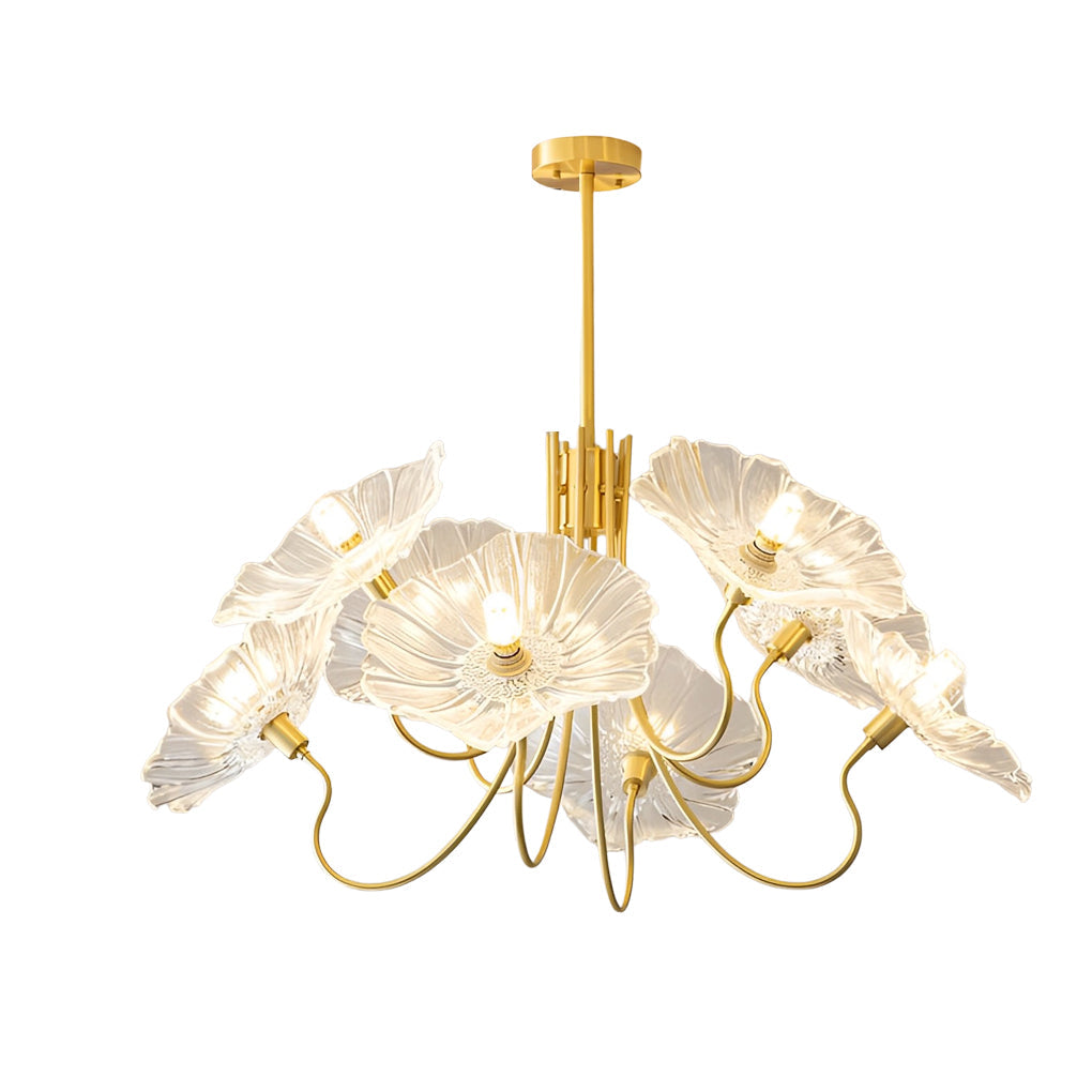 1. **CARTER FLORAL EMBRACE GLASS LANTERN**  
   A modern chandelier featuring delicate flower motifs encased in glass, complemented by copper accents for a touch of warmth.

2. **BRAMBLEWOOD COPPER FLORA CHANDELIER**  
   A minimalist design that showcase