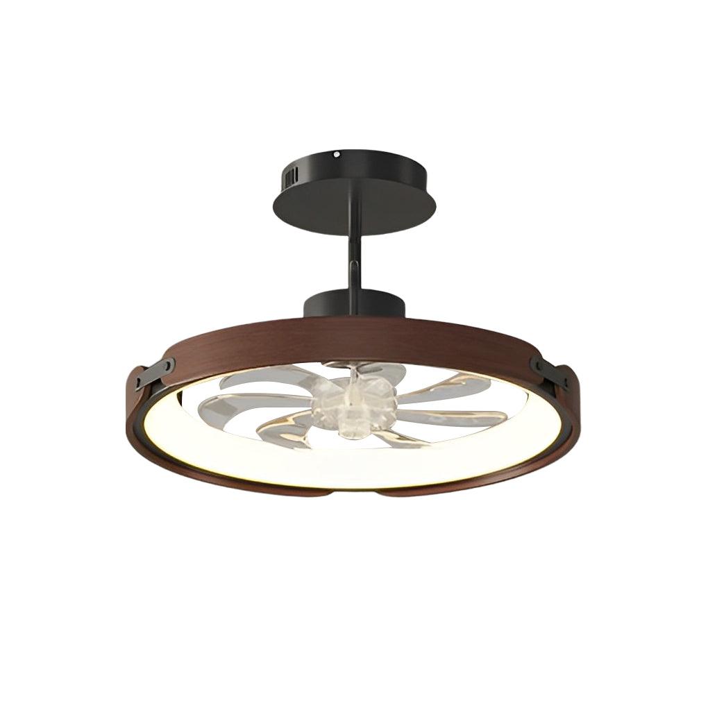RIVERTON CIRCULAR WOODEN LED CEILING FAN WITH SMART DIMMING CONTROL