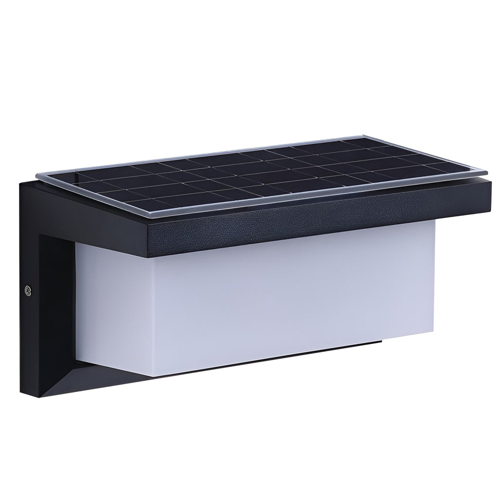 WHITBY RECTANGULAR SOLAR SCONCE WITH LIGHT SENSOR